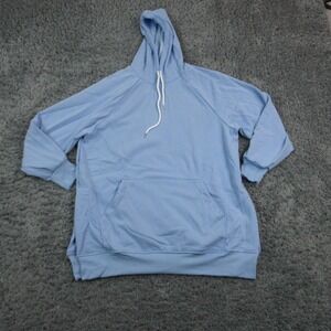 The WARMY Hoodie Sweatshirt Womens 2XL Blue Pullover Hooded Lined Pockets NWOT